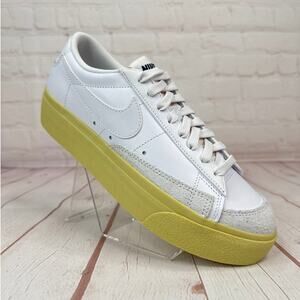 Nike Blazer Low Platform Shoes Women’s Size 7 White Lemon Wash DJ0292-109
